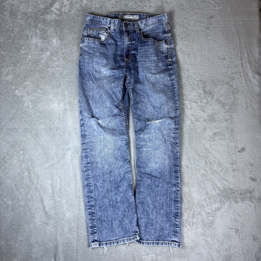 BKE Jeans Men 31S Tyler Straight Leg Buckle‎ Cotton Blend Light Wash